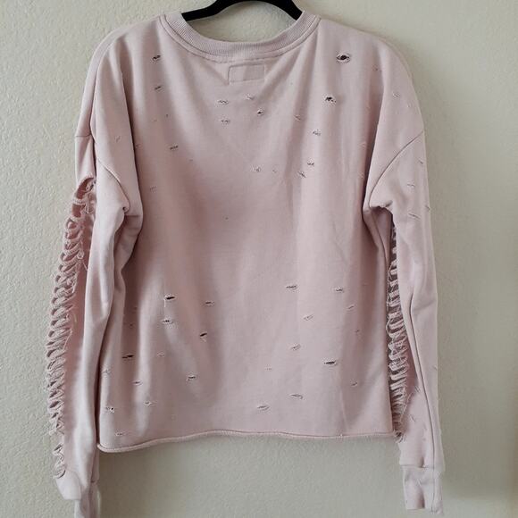 Sixth June Paris Distressed Cut Out Sweater - Picture 3 of 5